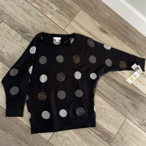 Charter Club  dazzled polka dot sweater